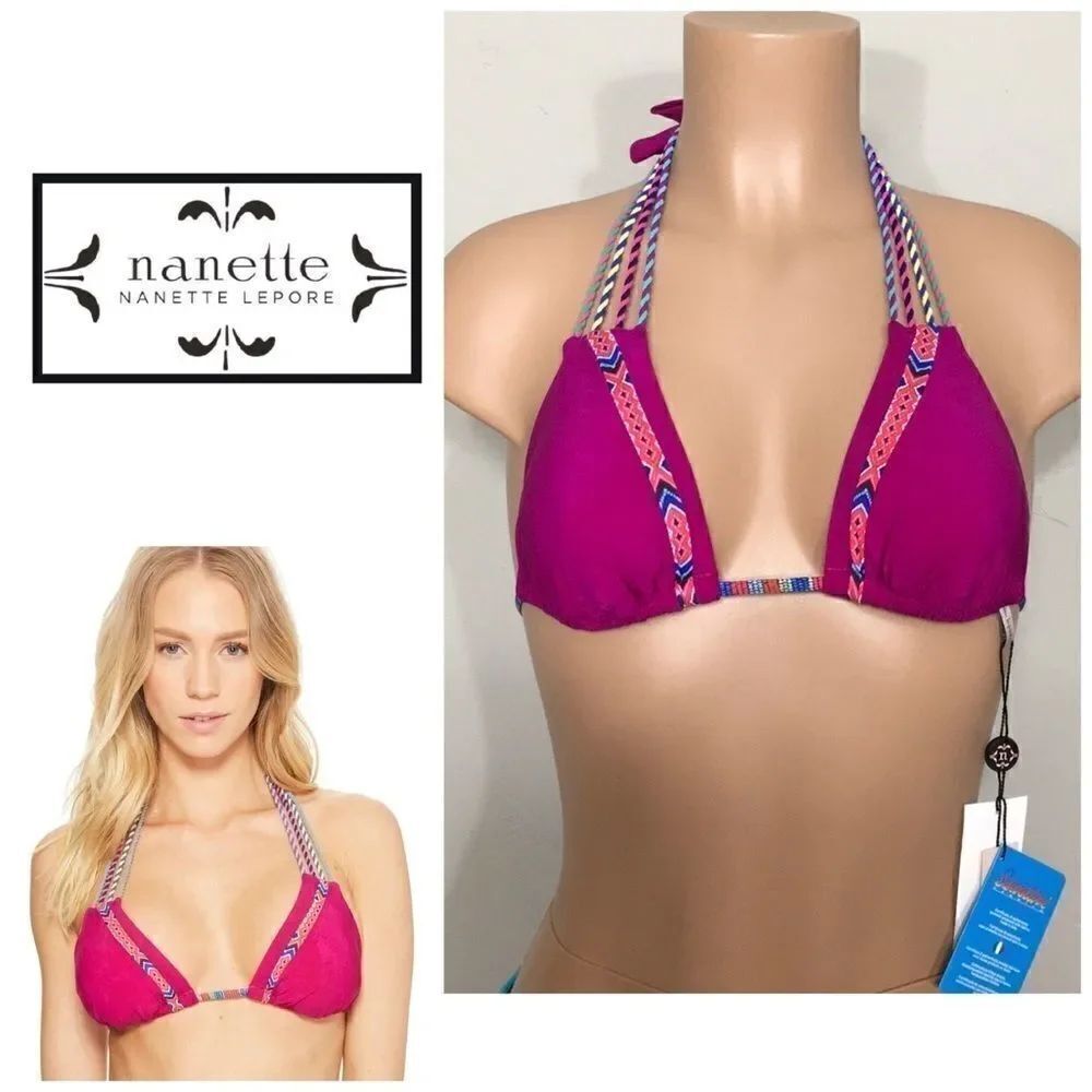 Nanette Lepore orchid string bikini top. NWT